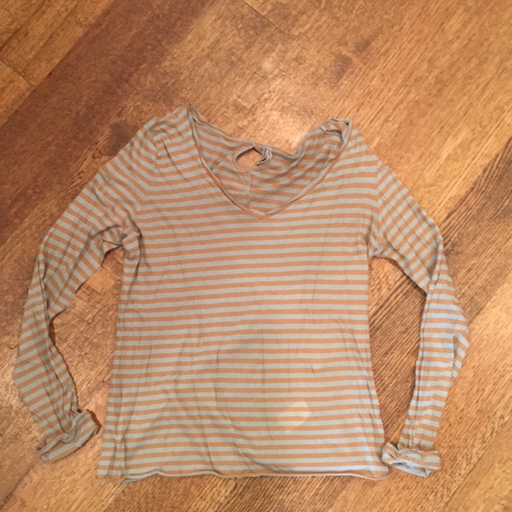 Humanoid stripped long sleeve tee.